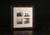 Square 4 - Openings 5x5 Collage Photo Frame In Distress Wooden Veneer Black Finishing