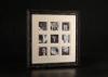 Large Nine Multi Openings 4x4 Collage Photo Frame In Distressed Black Colors