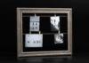 Washed Green Wooden Photo And Picture Frame With Clips And Rope For Decorative