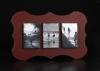 Three Multi 4x6 Openings Wall Hanging Photo Frames In Rustic Distressed Red Finishing