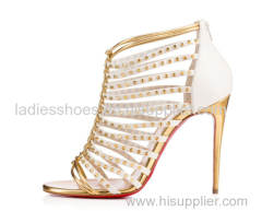 Women high heel strappy peep toe sandals