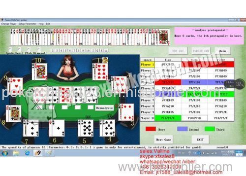 XF English Virson Texas Holdem Analysis Software with Window System