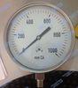 Diaphragm sealing capsule pressure gauge 6&quot; bottom with shrink bayonet bezel