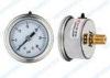 Fillable 1.5 Inch back stainless Pressure Gauge hydraulic with roll ring bezel