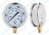 4 Inch tube liquid filled manometer / gauge bottom with 304 roll ringing type