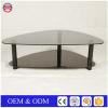 Irregular Shape Silkscreen Printing Black Enameled Tempered Glass Coffee Table Tops