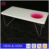 LED Light Rectangle Folding Tempered Glass Coffee Table Tops