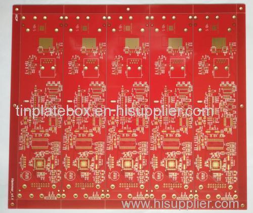 63 mil thickness double side Printed Circuits Board (PCB) with Red S/M for automotive Solution