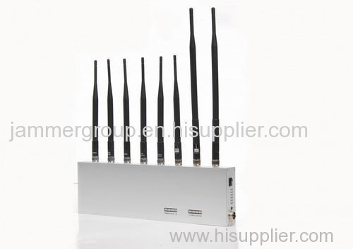 Cell Phone High Power 8 Antenna GSM CDMA WiFi GPS VHF UHF Jammer