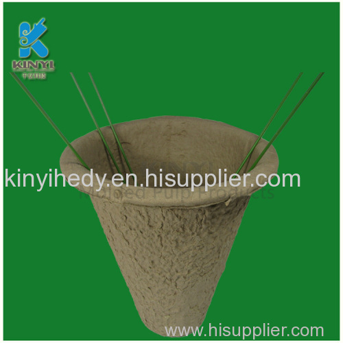 Custom biodegradable bagasse material pulp flower seeds pot