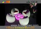 H41cm Plastic Coffee LED Bar Tables Change Colors Via Remote Control