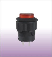 red electrical flush push button switch
