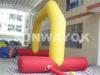 Yellow PVC / Nylon commercial Inflatable Arch rental With UV - Resistance