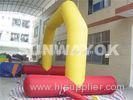 Yellow PVC / Nylon commercial Inflatable Arch rental With UV - Resistance