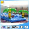 Blue Exciting Huge Inflatable Pool With Surfboard Rodeo Surfing Machine