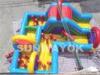 Colorful Amusement Park Large bouncy assault course hire With double stitching