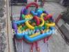 OEM colourful Kids bouncy obstacle course With inflatable Arch rental with CE