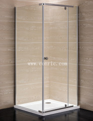 Chrome aluminum swing door shower enclosure with 6mm glass