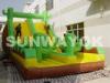 OEM Green Antelope Plato TM Inflatable Obstacle Course With bounce slides rentals