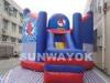 Grey Bear Inflatable Castle With Combos Bouncer House / Blow Up Slide