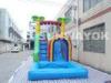 Attractive residential inflatable water slide With Small Pool For Funny
