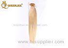 Bleach Blonde Brazilian Body Wave U Tip Hair Extensions Grade 6A / 7A / 8A Virgin Hair