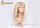 Transparent / Blonde Human Hair Lace Front Wigs Indian Hair Wigs