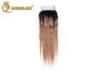 Two Tone 18&quot; 20&quot; 22&quot; Human Hair Weave Closure Grade 7A Virgin Hair Closure