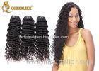 Full Head Deep Curly 1b Virgin Human Hair Extensions Double Wefted