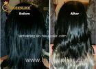 Natural Black 100% Virgin Clip In Hair Extension Silky Straight Human Hair