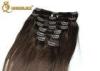 Silky Straight Remy Dark Brown Hair Extensions Clip In Human Hair