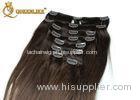 Silky Straight Remy Dark Brown Hair Extensions Clip In Human Hair