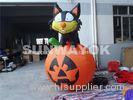 A Black Cat And Pumpkin PVC Holiday Inflatables For Entertainment Party