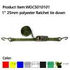 WDCS010101 1 25mm polyester ratchet tie down