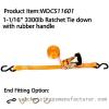 1-1/16 3300lbs Ratchet Tie down with Rubber handle