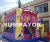 Customized Princces Inflatable Combo Bouncers Safe 0.55mm PVC