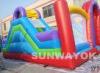 Colourful 18Oz PVC tarpaulin Inflatable Combo Bouncers For blow up Playground