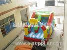 18Oz PVC tarpaulin Durable Double Inflatable Dry Slide For Amusement Park