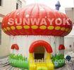 Small Strawberry Cartoon Inflatable Bouncer House For Amusement Park