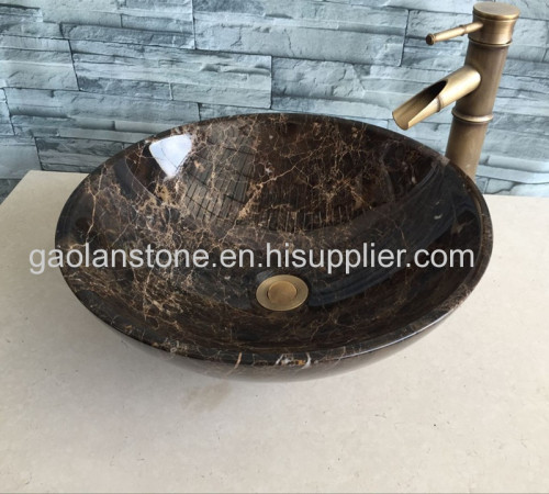 Factory supply Marble Wash Bain Stone sink Onyx Wash Bowl Mosaic vessel sink