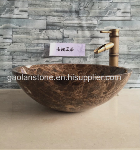 Factory supply Marble Wash Bain Stone sink Wash Bowl Mosaic vessel sink