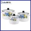 3PCS Glass Lid Food Steamer/enamel Food Steamer