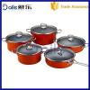 Glass Lid Enamel Non-stick Cookware Set