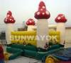 Small Cute Mushroom Inflatable Jumping Bouncer With waterproof 0.55 mm PVC