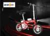 Long Range Folding Electric Bicycle 200W Folding E Bike With Aluminum Handlebars