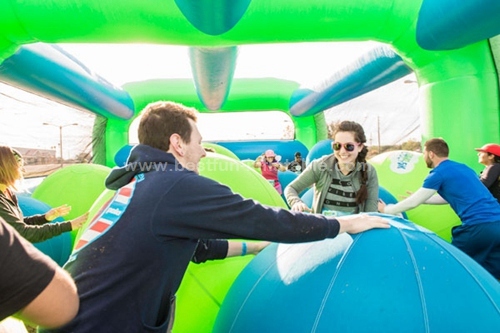 Big balls inflatable obstacle course challenge