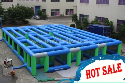 Inflatable obstacle course maze