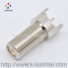 F type connector for pcb board