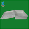 Biodegradable utility bamboo fiber pulp lid tray box