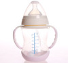 240ml dual color wide-neck bottom protection feeding bottle